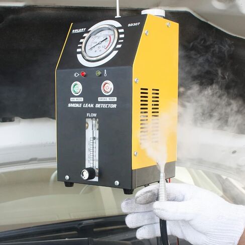 كاشف تسرب ماكينة دخان السيارات من سولاري، جهاز اختبار تسرب أنابيب السيارة ثنائي الوضع 12 فولت مع مقياس الضغط ومقياس تدفق قابل للتعديل لجميع السيارات in Kuwait