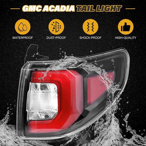 Tail Light Assembly, Compatible with GMC Acadia 2013 2014 2015 2016 | GMC Acadia Limited Base 2017, 84051376-PFM, Outer Right Passenger Side in Saudi Arabia