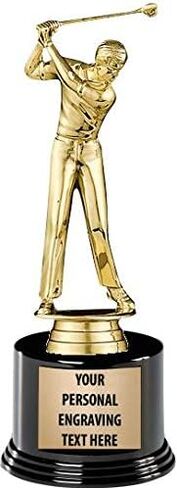 Crown Awards Golf Trophies with Custom Engraving, 7.25" Personalized Male Golfer Award Trophy On Deluxe Round Base Prime in Saudi Arabia