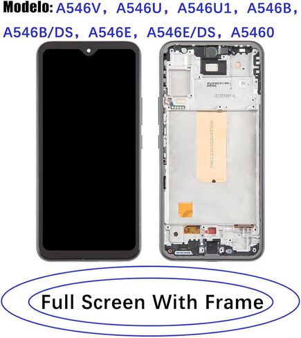 بديل شاشة Samsung A54 مع إطار (Incell) لهاتف Samsung A546V A546U A546B A546E مجموعة رقمية تعمل باللمس مع أدوات إصلاح الأجزاء (بدون بصمة الإصبع) in Saudi Arabia