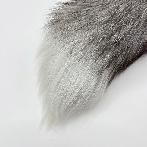 Therian Fluffy foxfur tail keychain fox tail backpack tassel bag handbag accessories hook pendant Cosplay toy photo in Saudi Arabia