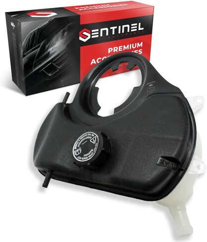 خزان رأس توسيع خزان استرداد تدفق سائل التبريد من Sentinel Parts مع غطاء متوافق مع 2002-2008 Jaguar X-Type يستبدل # C2S46861 in Kuwait