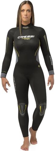 Cressi Women's Full Neoprene Wetsuit Back-Zip for Scuba Diving & Water Activities - Fast 5mm: Designed in Italy in Saudi Arabia