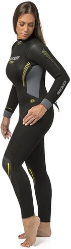 Cressi Women's Full Neoprene Wetsuit Back-Zip for Scuba Diving & Water Activities - Fast 5mm: Designed in Italy in Saudi Arabia