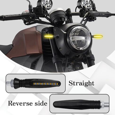 2PCS Motorcycle Turning Indicators Flowing Turn Signal Lights, LED Motorcycle Brake Lights, 12V Daytime Running Lights for Motorbike Scooter Quad Cruiser Off Road, White/Red/Amber in Saudi Arabia