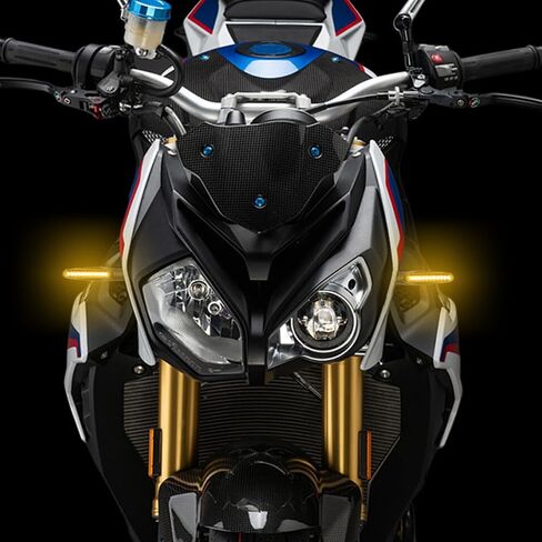 2PCS Motorcycle Turning Indicators Flowing Turn Signal Lights, LED Motorcycle Brake Lights, 12V Daytime Running Lights for Motorbike Scooter Quad Cruiser Off Road, White/Red/Amber in Saudi Arabia