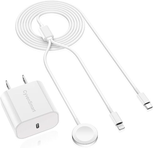 For Apple Watch Fast Charger USB C, 2 in 1【Apple MFi Certified】6FT iWatch Charger Magnetic Charging Cable &PD USBC Fast Wall Charger Power Adapter for Apple Watch Series 6/SE/5/4/3/2/1&iPhone 14/13/12 in Saudi Arabia