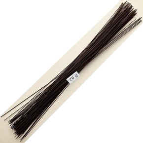 26 Gauge Brown Cotton Covered Floral Wire - 80 feet (80 Wires) per Bundle (24.4m) in 12 inch Length (30.5cm)