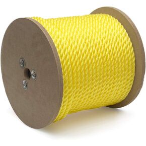 300541TV Polypropylene Twisted Rope Reel 1/2" x 300', Yellow