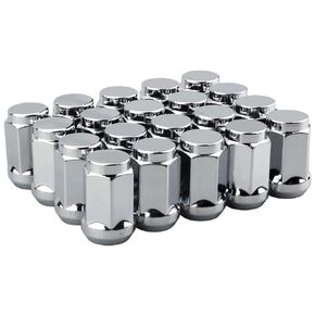 DCVAMOUS 20 PC 1/2"-20 Lug Nuts Black 19mm Hex Compatible with Jeep Ford-Dodge-Lincoln 5 Lug Aftermarket Wheels - 1/2" Lugnuts 1.38" Tall Cone Seat with Key for Wrangler Grand Cherokee Explorer Ranger
