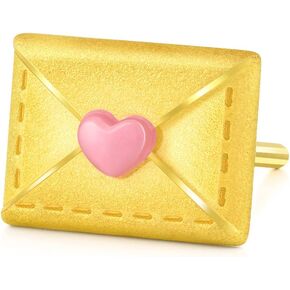 حلق CHOW SANG SANG 999 24K من الذهب الصلب بحروف الحب للنساء 93136E (يُباع منفردًا وليس زوجًا) in Kuwait