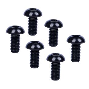 6PCS Titanium Bike Screw M5x10mm Bicycle Disc Brakes Rotor Bolts Torx T25 Head (Blue)
