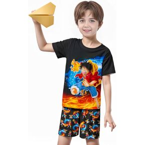 مجموعة ملابس الأولاد والبنات والقمصان والسراويل القصيرة هدية للحفلات الأنيمي in Kuwait