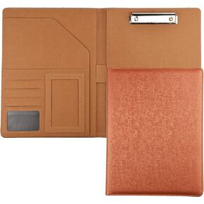 Enyuwlcm PU Leather Portfolio Folder with Clipboard Clip Padfolio for Women Interview School Office Business (Green)