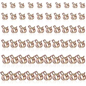 Fuel Line Clamps Pressure Clamps Gas Line Spring Band Type Action Pipe Clamp, Hose Tube Water Pipe Fuel Pipe Silicone Vacuum Fasteners Assortment Kit (60pc)