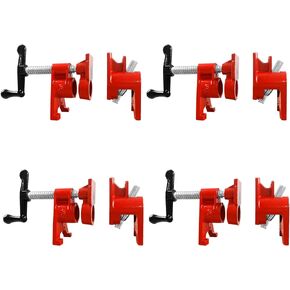 Pipe Clamps for Woodworking with Unique Foot Pipe Clamps 3/4 inch Ideal for Carpentry, Home Improvement, and DIY Projects Wood Gluing Clamps Quick Release Heavy Duty Pipe Clamp (4, 3/4")
