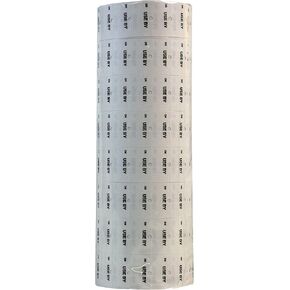 ملصق DayMark Date Coder الدائم "USE by"، لمسدس تحديد خط واحد DM3 SpeedyMark 10، أبيض (8,000 ملصق) in Kuwait