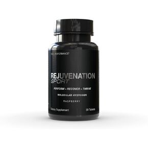 Rejuvenation Sport Molecular Hydrogen Tablets: Highest Dose, and Concentration of Any Hydrogen Water Technology, Boost Energy, Improve Recovery, Support Mitochondrial Function, Raspberry