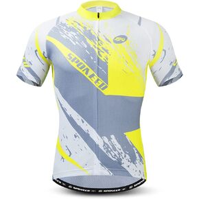 sponeed Men Bicycle Jersey Full Zipper Biking Shirt Cycling Tops Breathable