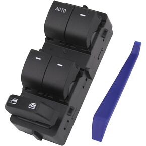 Power Window Switch Control Button Driver Side Compatible with 2008-2012 Ford F250 F350 F450 F550 Super Duty/Escape/Mercury Mariner/Focus, Replacement OEM 8L8Z-14529-AC / 1 Auto, 5+6 Pins