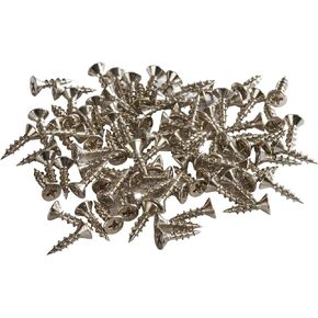 Rok Hardware #7 x 5/8" Flat Head Phillips Deep Thread Wood Screws Nickel Plated - Super Value 100 Pack
