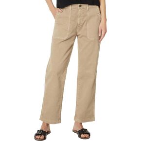 AG Women's Analeigh High-Rise Straight Crop in Sulfur Desert Taupe