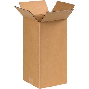 PARTNERS BRAND 8x8x16 Tall Corrugated Boxes, Tall, 8L x 8W x 16H, Pack of 25 | Shipping, Packaging, Moving, Storage Box for Home or Business, Strong Wholesale Bulk Boxes