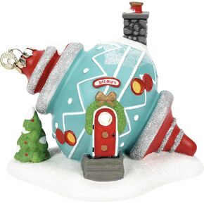 Department 56 North Pole Village Bauble's Ornament House Lit Building, 5 Inch, Multicolor