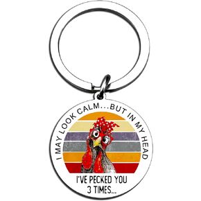 Funny Gifts For Women Men Friends Sarcastic Gifts For Coworker Boss Naughty Gifts For Chicken Lovers Cool Stuff Funny Keychain Birthday Gifts For Women Men Coworkers Inappropriate Gift