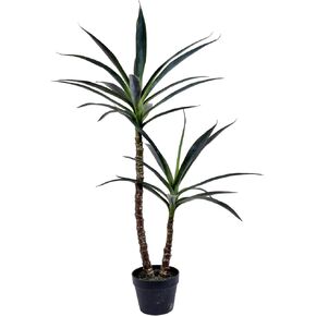 Vickerman Everyday Green Yucca Double Stem Tree 44" Tall - Silk Artificial Indoor Plant - Multi Purpose Tropical Decoration for Home Office Living Room Decor in Kuwait