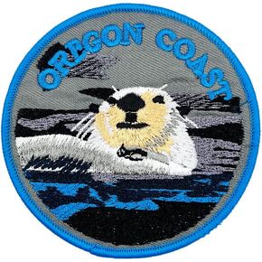 Oregon Coast Sea Otter Animal Travel Traveler Embroidered Sew On Iron On Patch