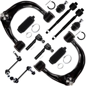 SCITOO 12-PC SET Suspension Kit For 2003-2009 For Lexus GX470 For Toyota 4Runner 2007-2009 For Toyota FJ Cruiser Front Upper Control Arm And Ball Joint Tie Rod End Sway Bar End Link Steering Boot