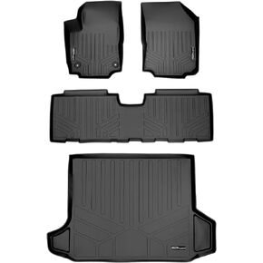SMARTLINER Custom Fit Floor Mats 2 Rows and Cargo Liner Black Compatible with 2018-2022 Chevrolet Equinox
