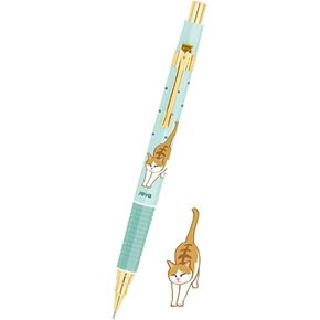 Java Naong Kitty Cat Stationery 0.5mm Gold Mechanical Pencil 1PC : 4 Colors (Emerald Blue)