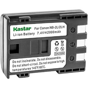Kastar NB-2L Battery for Canon Digital Rebel XT, Digital Rebel XTi, EOS 350D, EOS 400D, EOS Kiss Digital N, EOS Kiss Digital X, FV500, FVM20, FVM30, FVM100, FVM200 Camera