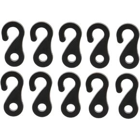 10pcs Camping Tent Hook Canopy Windproof Hook Plastic Shock Bungee Cord Hook Elastic Rope End Buckle