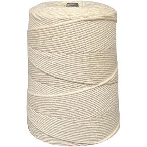 T.W Evans Cordage 16 PLY Cotton Twine 2 lb Cone - 2400 feet, White