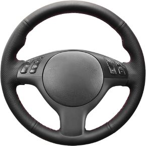 Mewant Black Suede Steering Wheel Cover for BMW 3 Series E46 E46/5 Series 2004-2005/5 Series E39 2002-2003 / M3 2001-2006 / M5 2000-2003