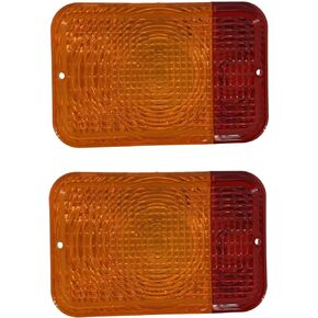 Replacement Red/Amber Lens RE70021 for John Deere Lens, Warning/Tail LAMP（2 Pack）