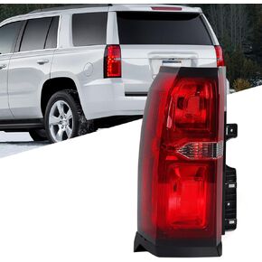 Tail Lights Compatible with Chevrolet Tahoe Suburban 2015-2020 Red Lens with LED Running Lights Rear Tail Light Brake Lamp Assembly Right Passenger Side RH