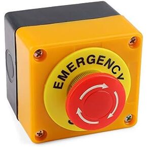 Push Button Switch AC 660V 10A Red Sign Emergency Stop Push Button Weatherproof Switch