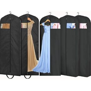 MISSLO 65" Long Garment Bags for Travel + Garment Bags for Hanging Clothes
