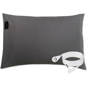 Grounding Pillowcase with Grounding Cord,Soft Organic Cotton Conductive Silver Fiber,Grounding Pillowcase for Better Sleep(20x30inch,White)