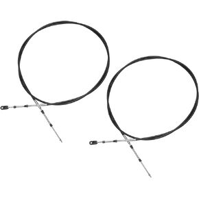 ACROPIX Universal 300cm 10FT 33C/3300 Marine Boat Throttle Shift Control Cable Black with Fastening Head for Yamaha Outboard Engine - Pack of 2