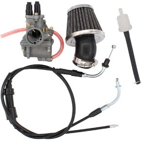 Carburetor Carb Air Filter Throttle Cable for Yamaha PW80 Y-Zinger Big Wheel 80 BW80 Dirt Bike