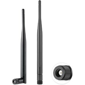 2PCS Dual Band WiFi Antenna 2.4GHz 5GHz 5.8GHz Antenna External RP-SMA Male Antenna 6dBi 19cm/7in for Wireless Router Mobile Hotspot WiFi Wireless DVR Video Recorder Wireless LAN