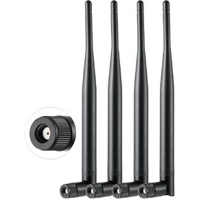 4PCS Dual Band WiFi Antenna 2.4GHz 5GHz 5.8GHz Antenna External RP-SMA Male Antenna 5dBi 19cm/7in for Wireless Router Mobile Hotspot WiFi DVR Recorder Wireless LAN in Kuwait