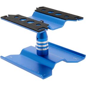 DKKY RC Car Work Stand Work Repair Workstation 360 درجة دوران رفع أقل مع صينية لولبية لـ Traxxas TRX4M Axial SCX24 FCX24 Arrma Redcat Losi RC Crawler Truck Buggy (أسود)