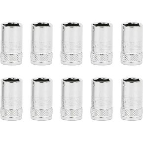 ARES 39017 – 10-Piece Multi-Drive 10mm Socket Set with Aluminum Rail – Premium Chrome Vanadium Socket Set Includes Shallow and Deep Metric Sockets on Aluminum Rail – High Visibility Size Markings