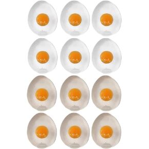 The Dreidel Company Easter Sticky Egg Splat, Gooey, Flexible, and Durable Squishy Toys (Clear, 6-Pack)